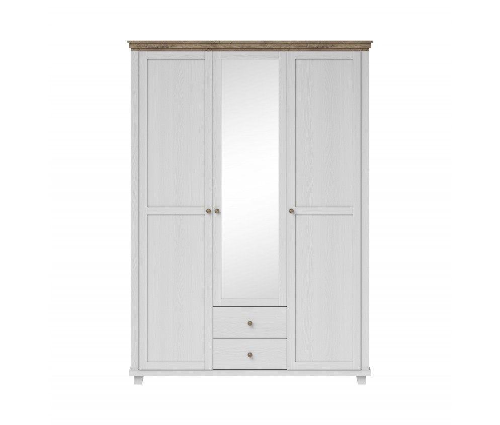 Szafa Evora 3D2S Biały Abiskoash/Dąb Lefkas