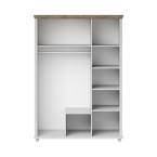 Szafa Evora 3D2S Biały Abiskoash/Dąb Lefkas