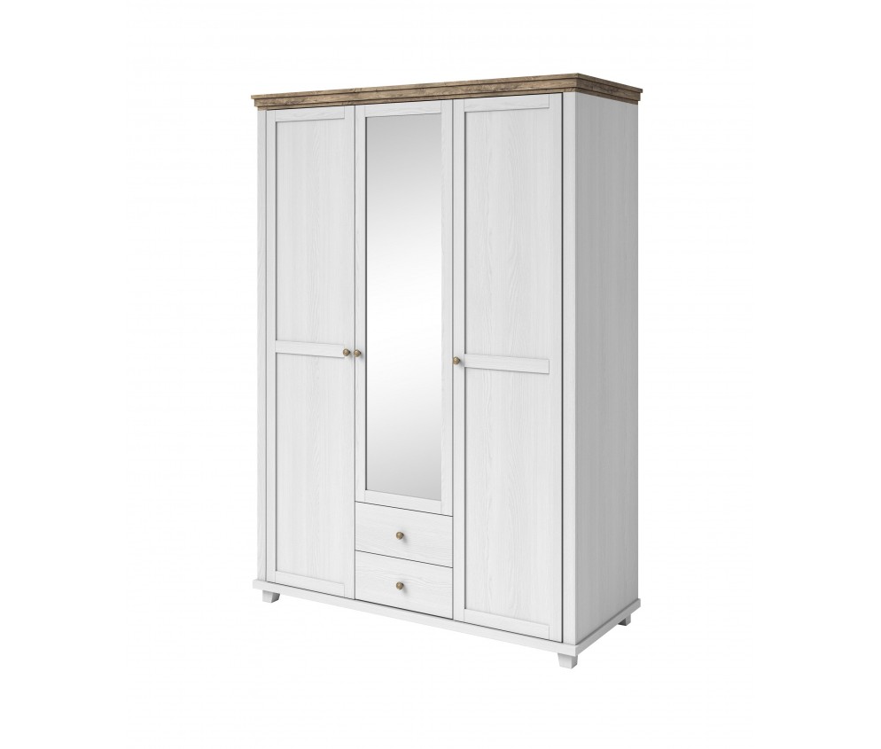 Szafa Evora 3D2S Biały Abiskoash/Dąb Lefkas