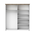 Szafa Evora 4D Biały Abiskoash/Dąb Lefkas