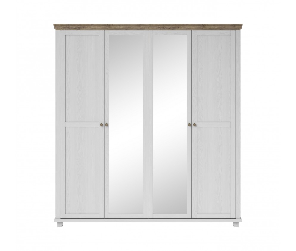 Szafa Evora 4D Biały Abiskoash/Dąb Lefkas