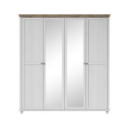 Szafa Evora 4D Biały Abiskoash/Dąb Lefkas