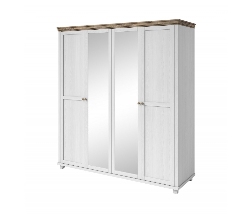 Szafa Evora 4D Biały Abiskoash/Dąb Lefkas