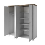 Szafa Evora 4D Biały Abiskoash/Dąb Lefkas