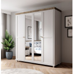 Szafa Evora 4D Biały Abiskoash/Dąb Lefkas