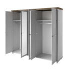 Szafa Evora 5D Biały Abiskoash/Dąb Lefkas