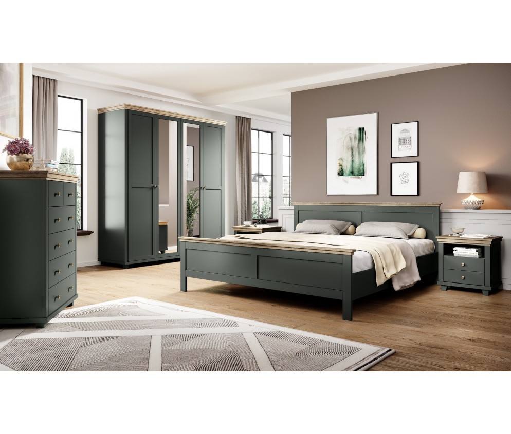 Szafa Evora 3D2S Zielony/Dąb Lefkas