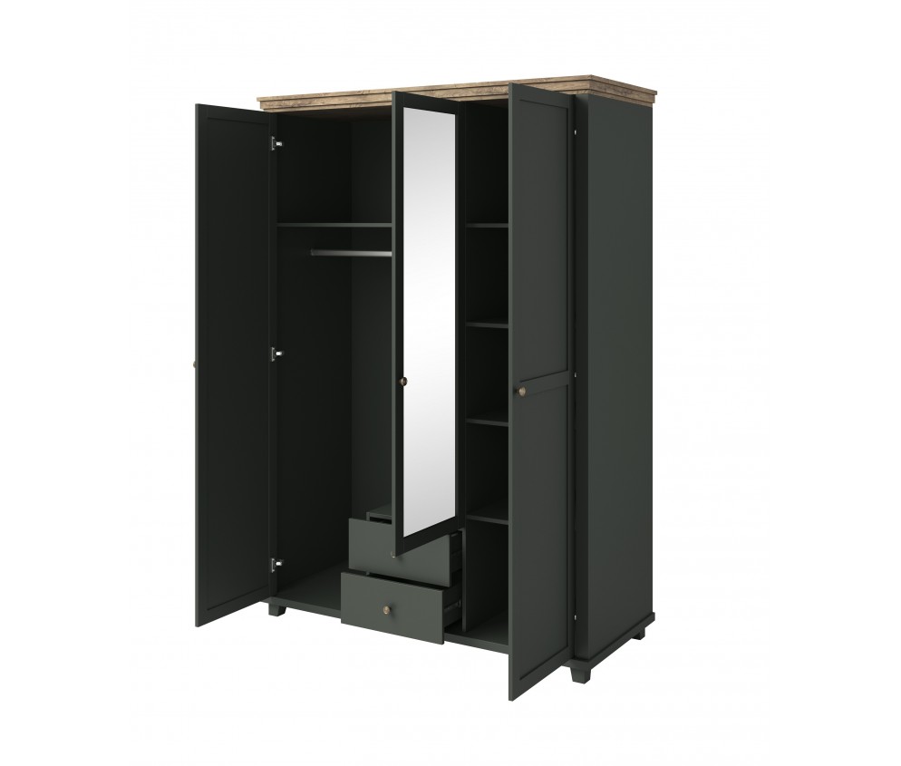 Szafa Evora 3D2S Zielony/Dąb Lefkas