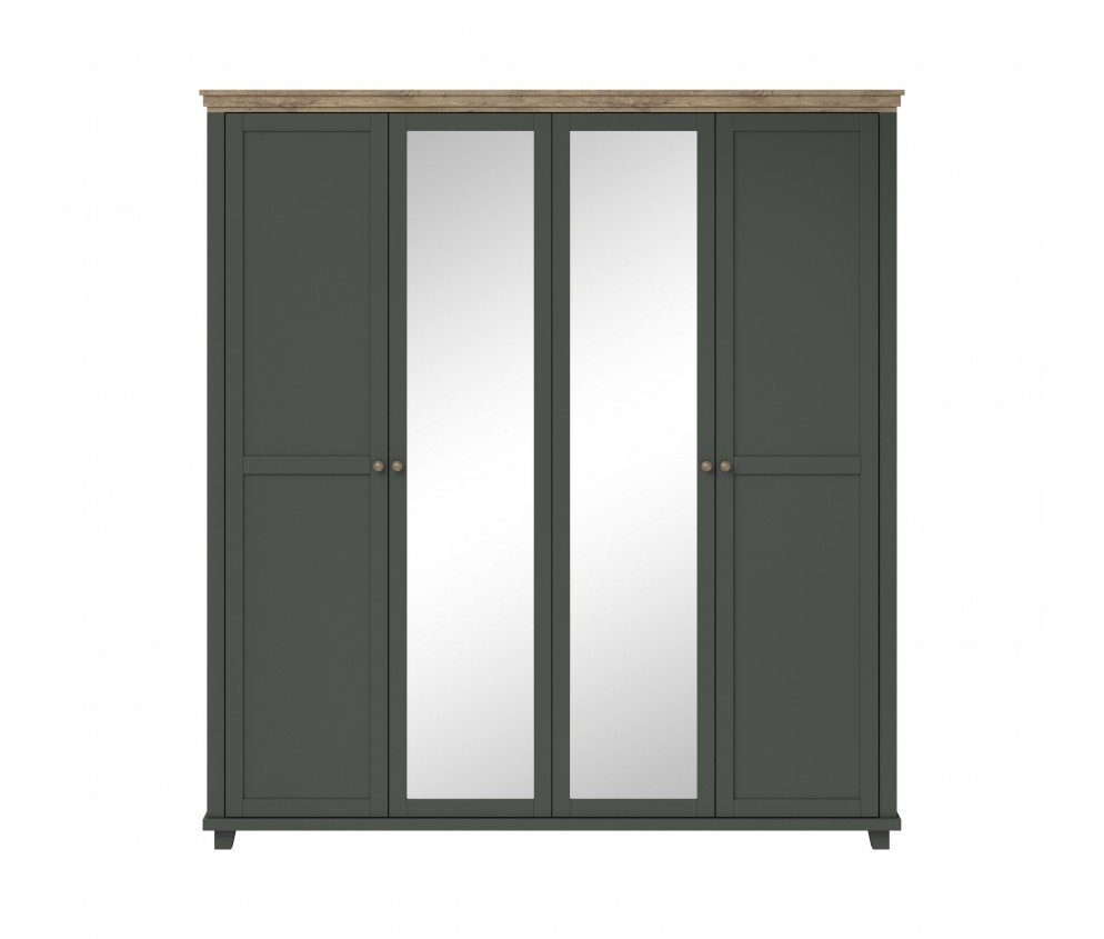 Szafa Evora 4D Zielony/Dąb Lefkas