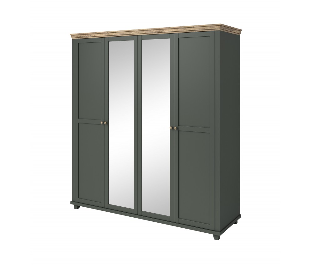 Szafa Evora 4D Zielony/Dąb Lefkas