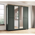 Szafa Evora 4D Zielony/Dąb Lefkas