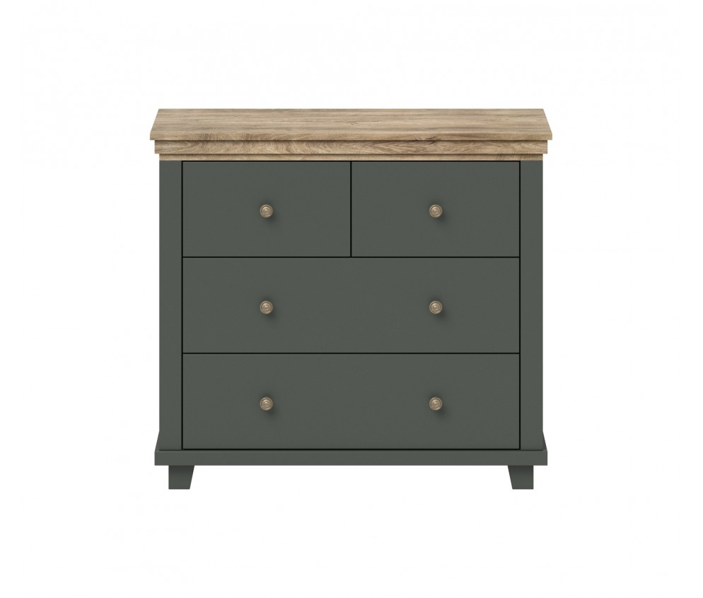 Komoda Evora 4S Zielony/Dąb Lefkas