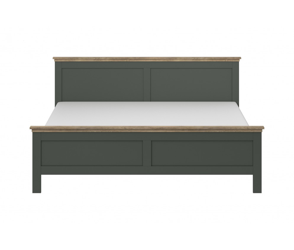 Łóżko Evora 160x200 Zielony/Dąb Lefkas