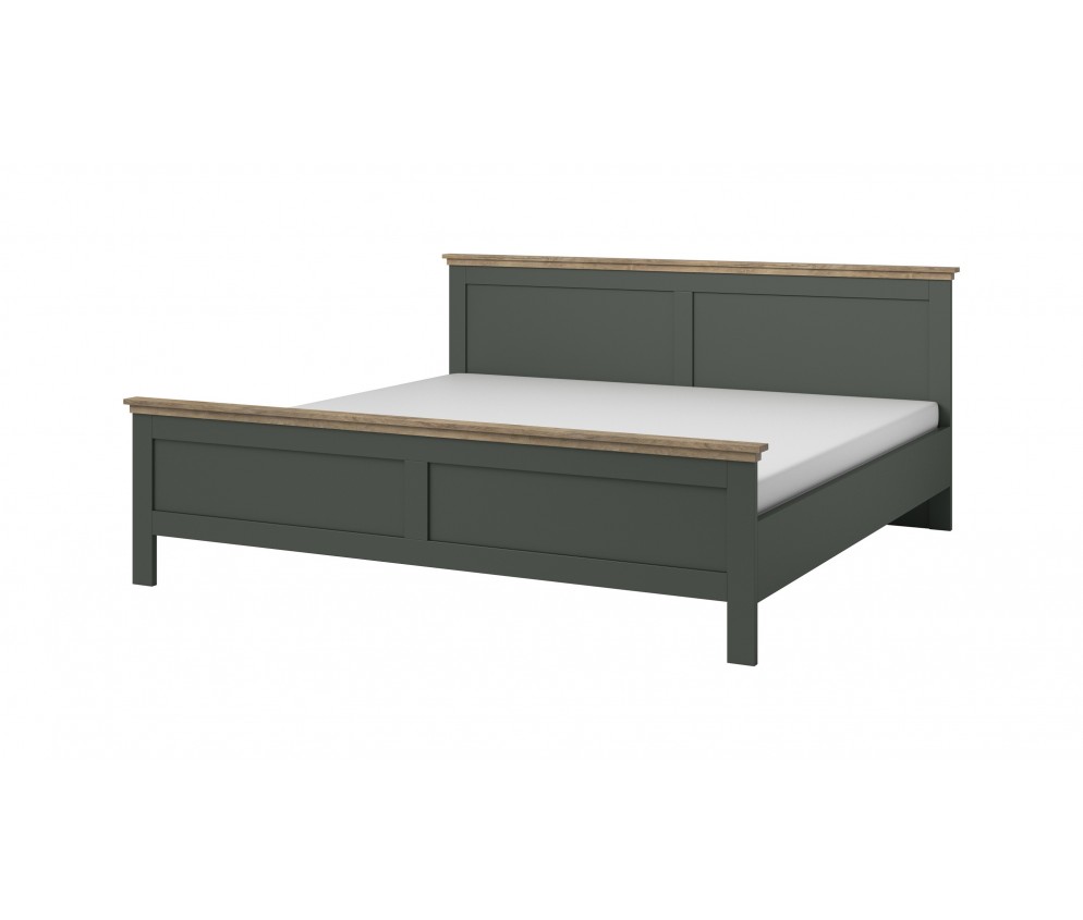 Łóżko Evora 160x200 Zielony/Dąb Lefkas