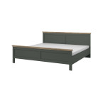 Łóżko Evora 160x200 Zielony/Dąb Lefkas