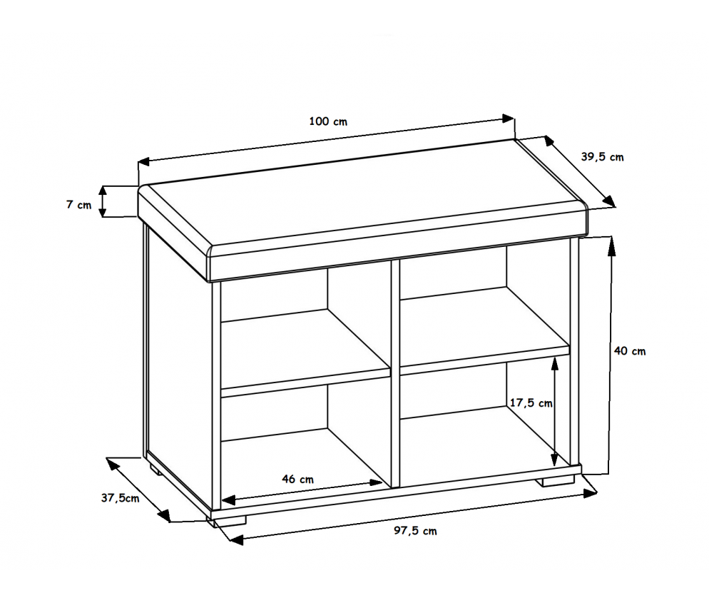 Szafka na buty Megi 100 Standard