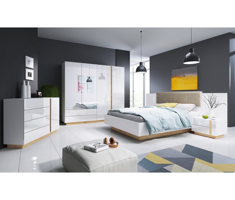 Łóżko Coro Połysk 160x200