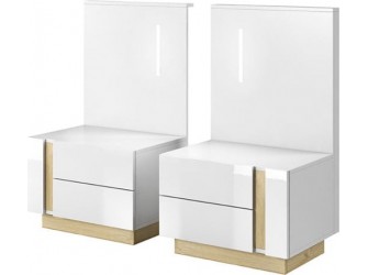 Stoliki nocne z oświetleniem Coro Połysk