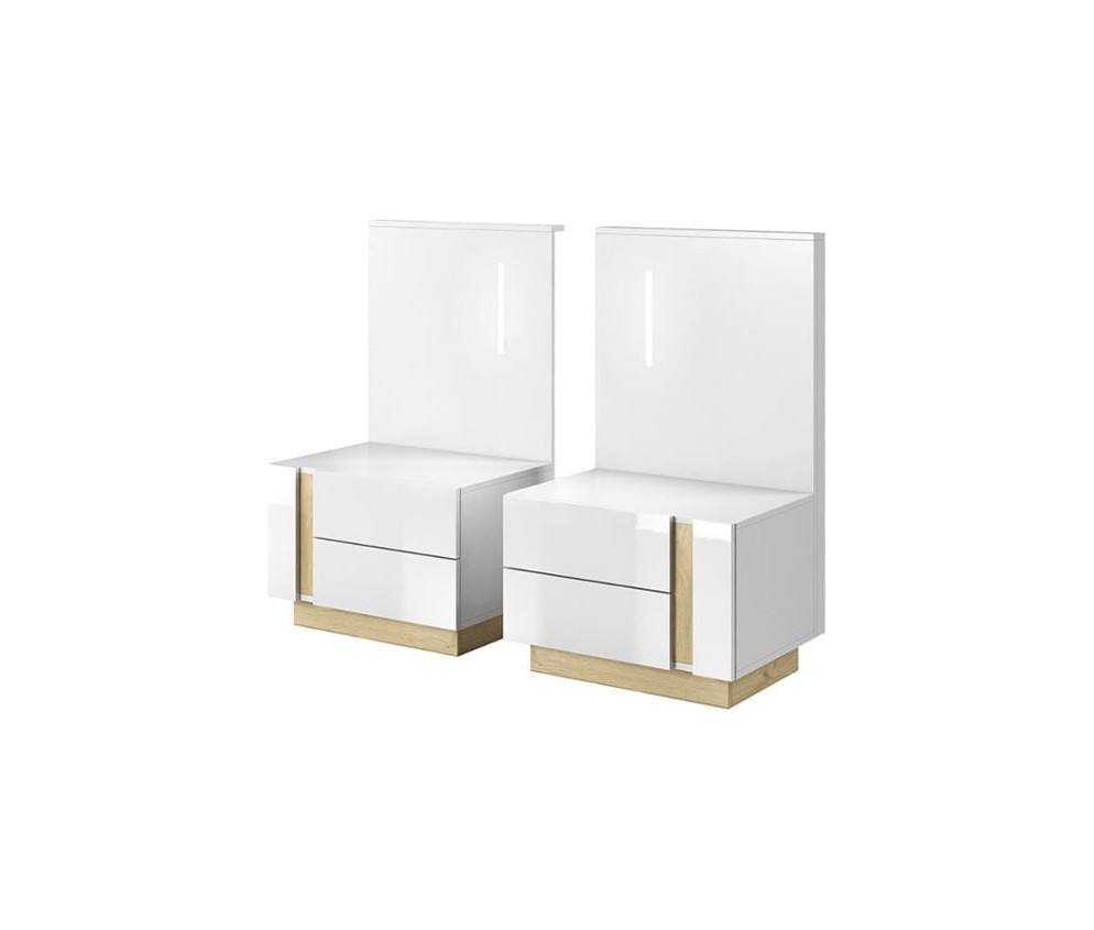 Stoliki nocne z oświetleniem Coro Połysk