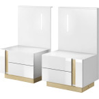 Stoliki nocne z oświetleniem Coro Połysk