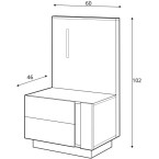 Stoliki nocne z oświetleniem Coro Połysk