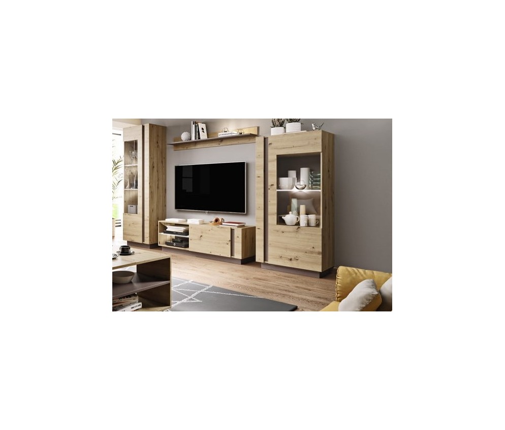 Meblościanka Coro Dąb Artisan/Grafit