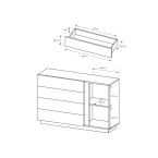 Komoda Coro 138 1D4S Dąb Artisan/Grafit
