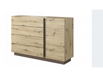 Komoda Coro 138 1D4S Dąb Artisan/Grafit