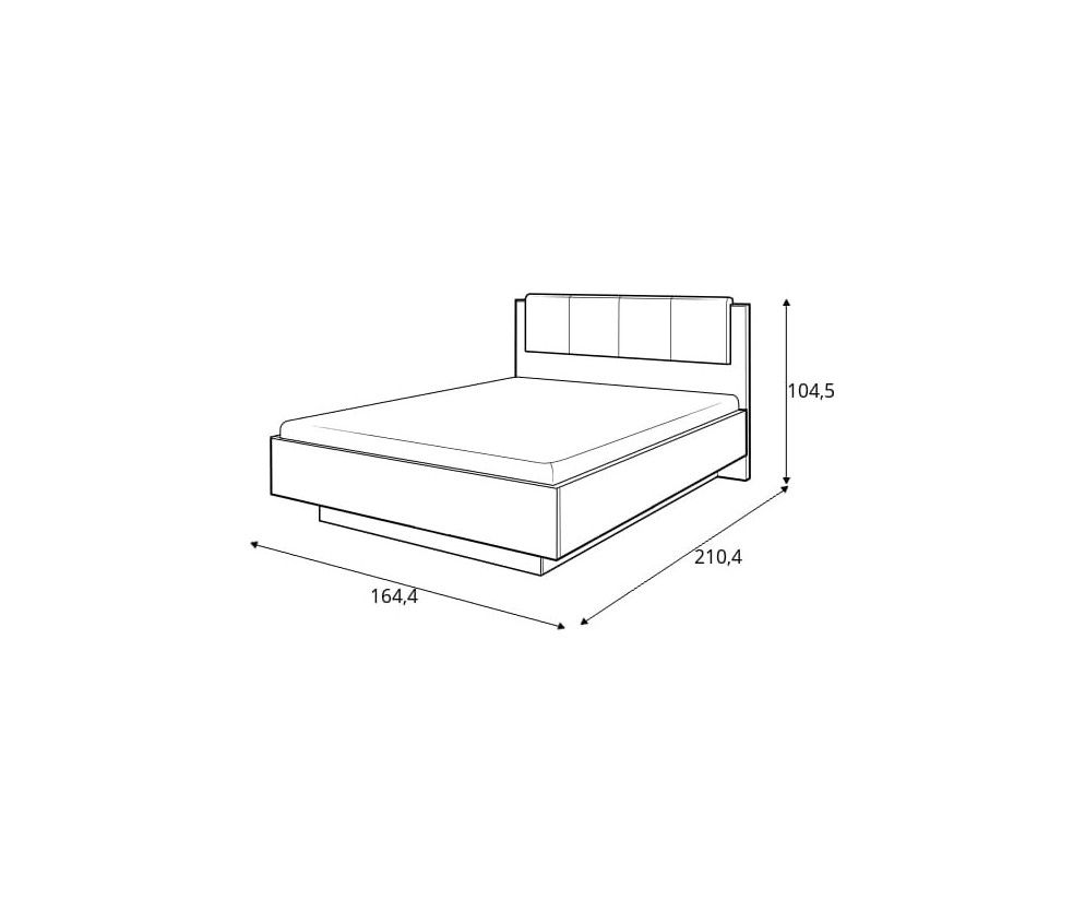 Łóżko Coro Artisan/Grafit 160x200