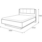 Łóżko Coro Artisan/Grafit 160x200