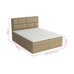 Łóżko kontynentalne Dera 180x200