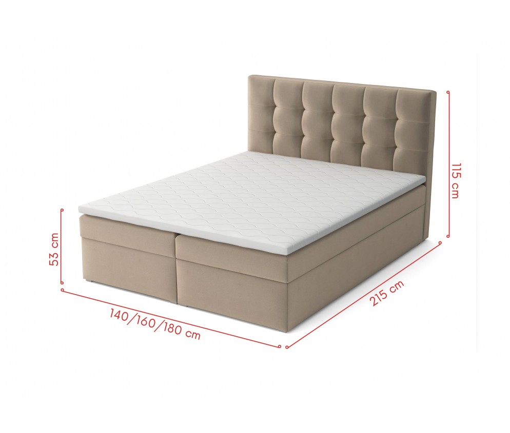 Łóżko kontynentalne Doro 140x200