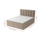 Łóżko kontynentalne Doro 180x200