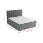 Łóżko kontynentalne Mola 160x200