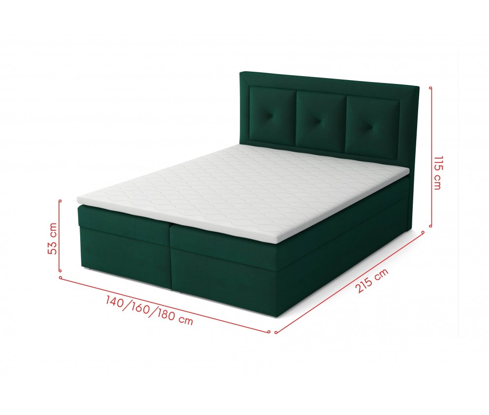 Łóżko kontynentalne Modo Plus 180x200