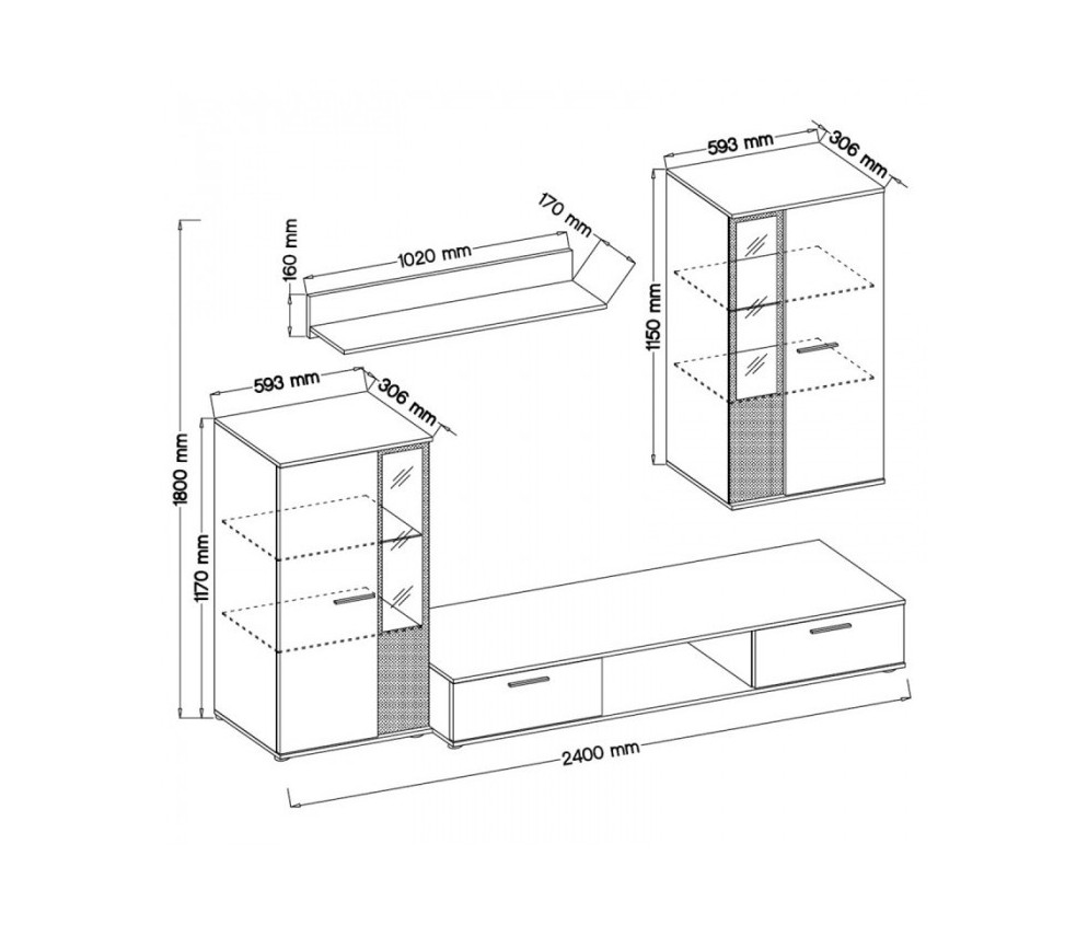Meblościanka Serto 5 kolorów