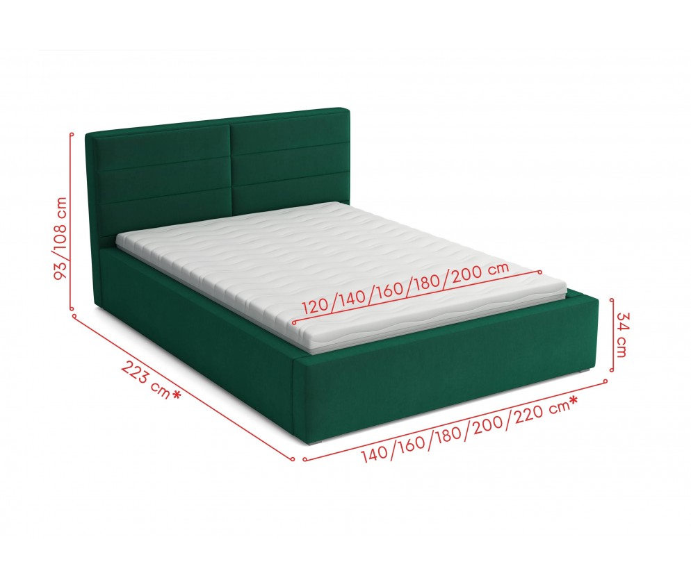 Łóżko Tapicerowane Prada 120x200