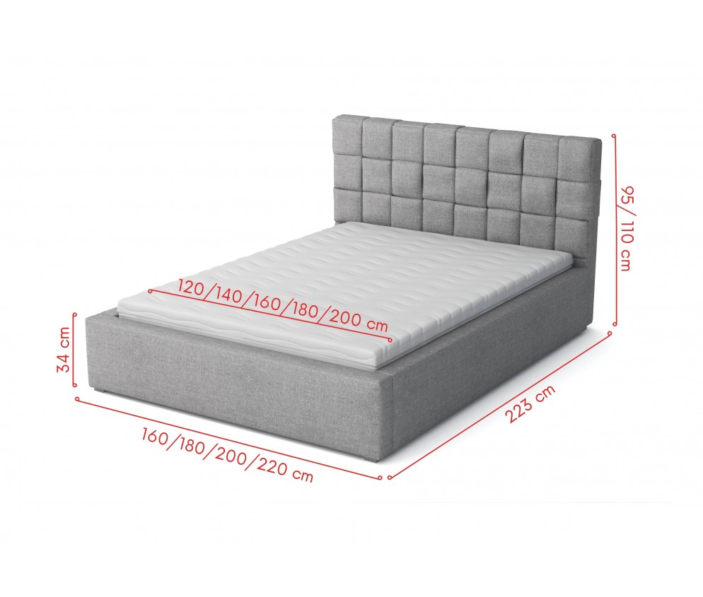 Łóżko Tapicerowane Moli 160x200