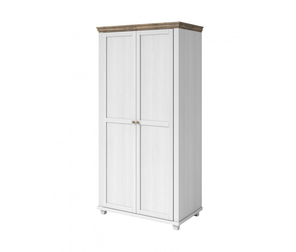 Szafa Evora 2D Biały Abiskoash/Dąb Lefkas