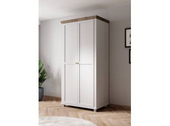 Szafa Evora 2D Biały Abiskoash/Dąb Lefkas