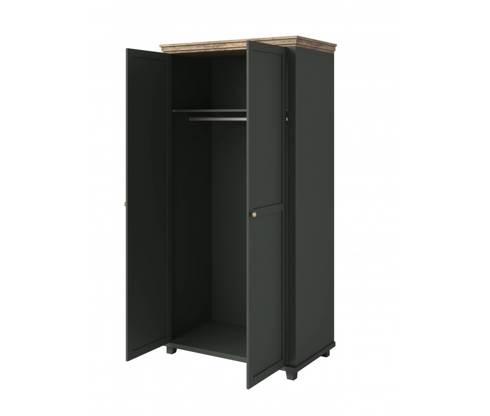 Szafa Evora 2D Zielony/Dąb Lefkas