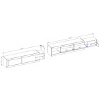 Komoda RTV 3D3S Sitre