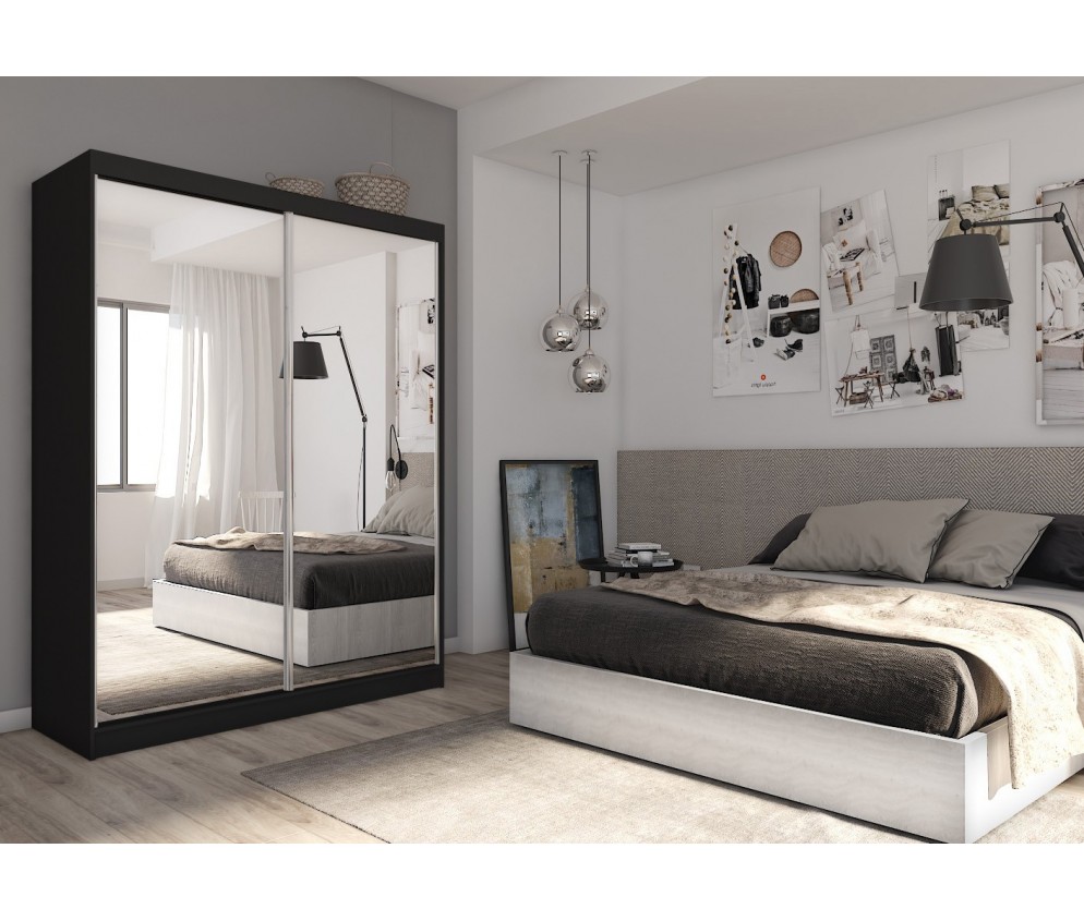 Szafa przesuwna Deloro 160 Czarna