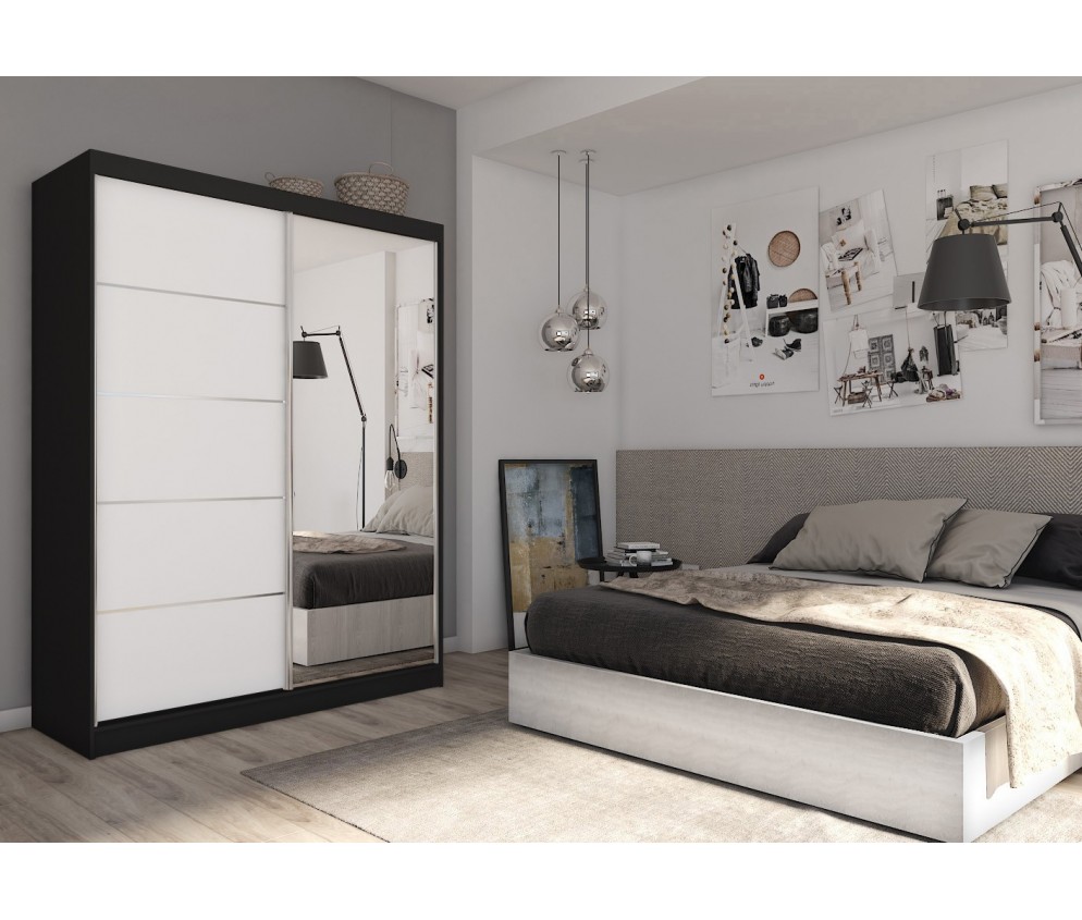 Szafa przesuwna Maka 160 Czarna