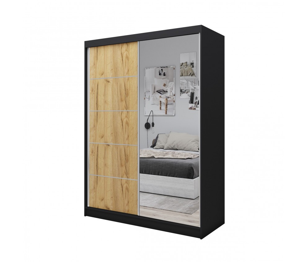 Szafa przesuwna Maka 160 Czarna