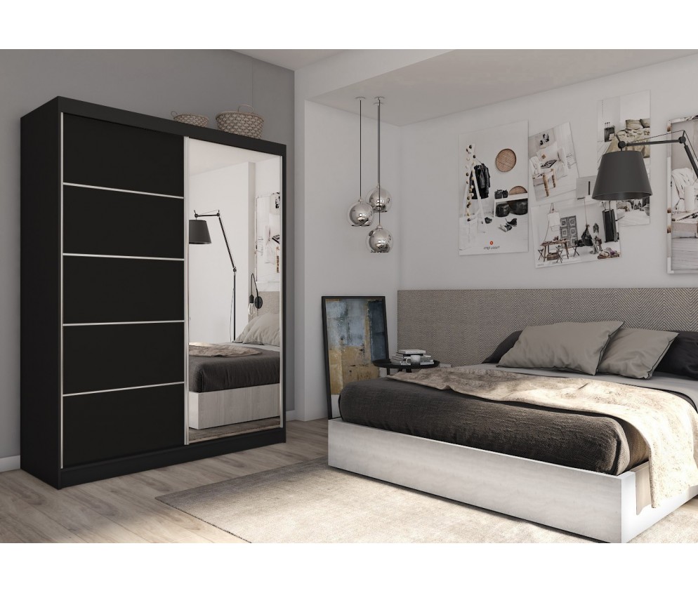 Szafa przesuwna Maka 160 Czarna