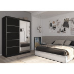 Szafa przesuwna Maka 160 Czarna