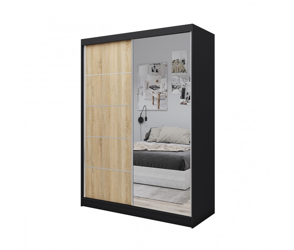 Szafa przesuwna Maka 160 Czarna