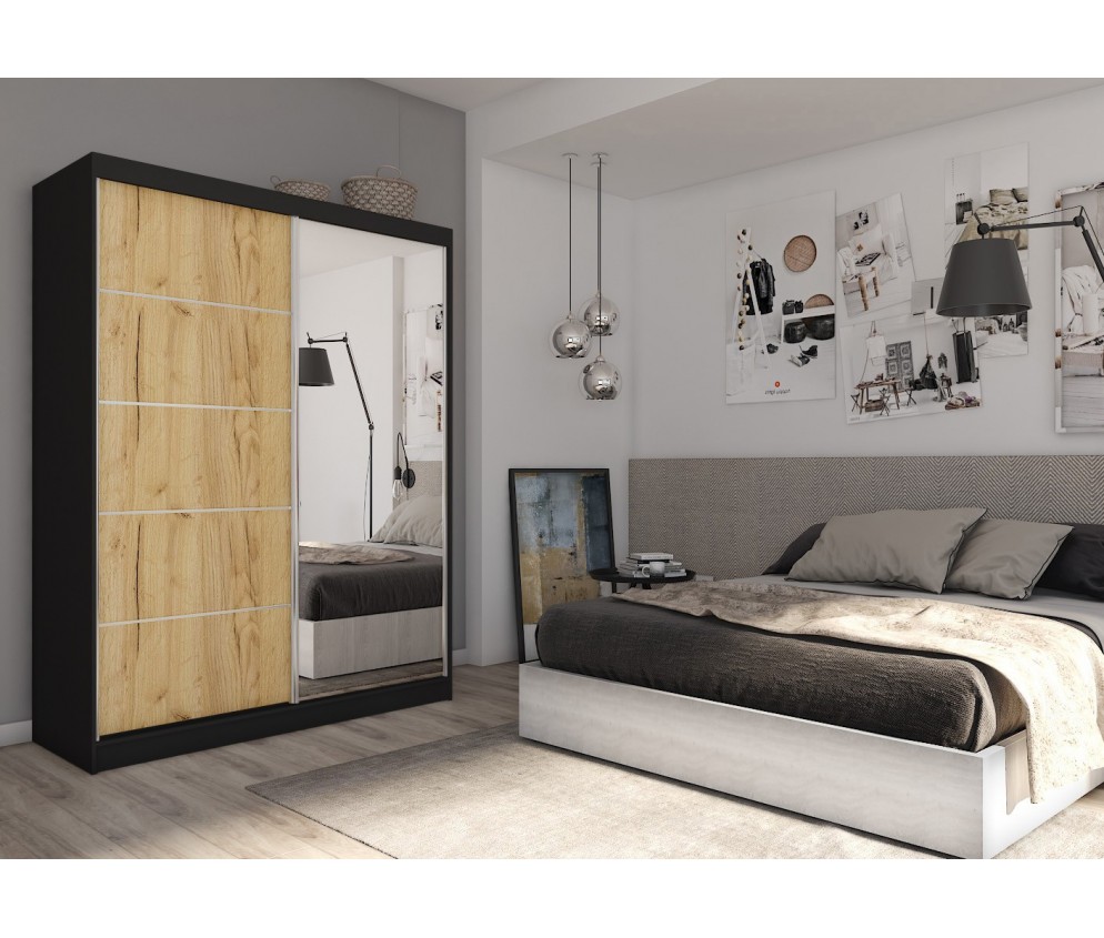 Szafa przesuwna Maka 160 Czarna