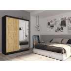 Szafa przesuwna Maka 160 Czarna